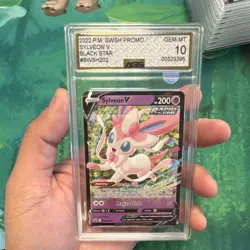 Pokemon TCG SWSH Promo Sylveon V Black Star Holo SWSH202 2022 AGS 10 - Image 1