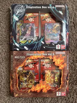 One Piece TCG Illustration Box Vol 5 & 6 4xTin Set Vol 2 & St29 Starter Set Lot - Image 4