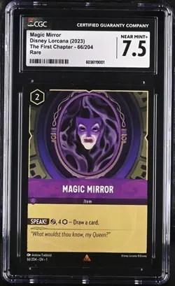Disney Lorcana The First Chapter 66/204 Magic Mirror Rare CGC 7.5 - Image 1