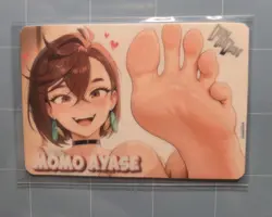 Momo Ayase Custom Glow In The Dark Waifu Card Feet Fan Art - Image 1