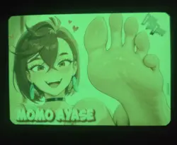 Momo Ayase Custom Glow In The Dark Waifu Card Feet Fan Art - Image 2