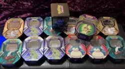 Lot Of 14 Pokemon Empty Card Tin Boxes - Image 1