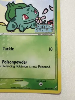 Bulbasaur 45/100 Reverse Holo Stamped EX Crystal Guardians 2006 Pokemon Card LP - Image 5