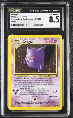 CGC 8.5 Gengar 2002 Legendary Collection 11/110 Holo Pokemon Card - Image 1
