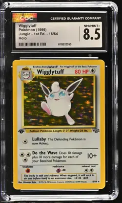 CGC 8.5 Wigglytuff 1999 Jungle 1st Edition 16/64 Holo Pokemon Card - Image 1