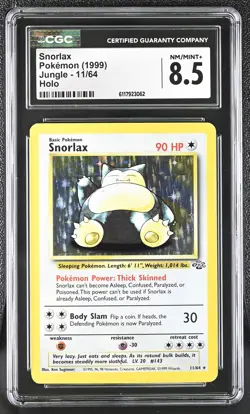 CGC 8.5 Snorlax 1999 Jungle 11/64 Holo Pokemon Card - Image 1
