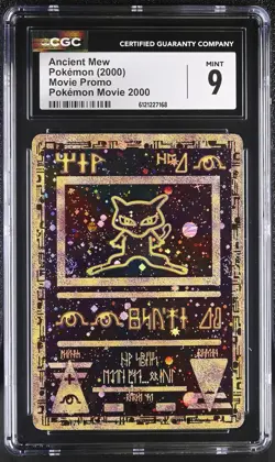 CGC 9 MINT Ancient Mew 2000 Movie Promo Reverse Holo SWIRL Pokemon Card - Image 1