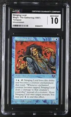 MTG Magic: The Gathering English Stinging Licid 1997 Tempest CGC GEM 10 - Image 1