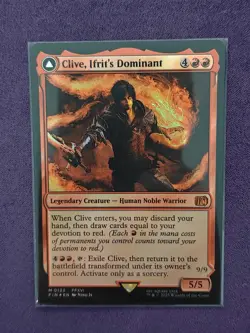 MTG Final Fantasy, Clive, Ifrit's Dominant / Ifrit, Warden of Inferno - Foil - Image 1
