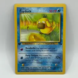 Pokemon Fossil 1st Edition Psyduck Lot x12 - Image 1
