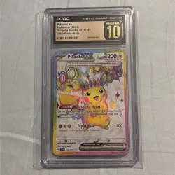 Pokemon TCG Pikachu EX Surging Sparks CGC Pristine 10 219/191 - Image 1