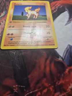Pokemon 1st Ed. Base Common Ponyta 60/102 - Heavy Play (HP) - Image 2