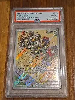 Pokemon Cyclizar Paradox Rift Illustration Rare #215 PSA 10 Gem Mint - Image 1