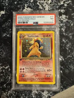 Pokemon TCG Typhlosion Neo Genesis Holo First Edition PSA 7 - Image 1
