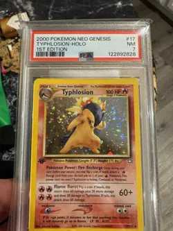 Pokemon TCG Typhlosion Neo Genesis Holo First Edition PSA 7 - Image 4