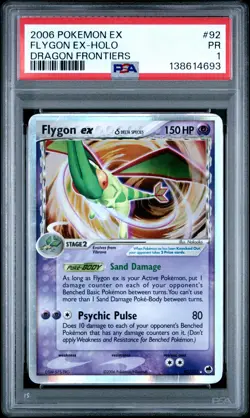 2006 POKEMON EX DRAGON FRONTIERS #92 FLYGON EX-HOLO PSA 1 - Image 1