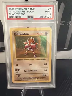Pokemon TCG Hitmonchan Holo Rare Shadowless Base Set 7/102 - Image 1