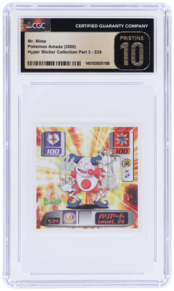 2000 Pokemon Amada Hyper Sticker Collection Part 3 Japanese Mr. Mime CGC PRI - Image 1