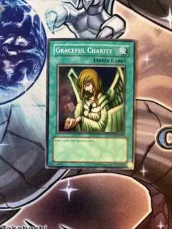Yugioh / Graceful Charity / DLG1-EN089 / Super Rare / Dark Legends LP/MP (WNU) - Image 1