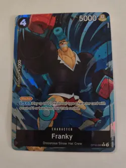 One Piece TCG Royal Blood OP-10 - Franky Alt Art Parallel OP10-090 - Image 1