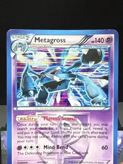 Pokemon Card Metagross 52/116 Plasma Holo Rare Plasma Freeze Light Play - Image 2