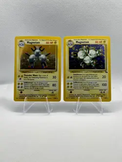 Magneton 2-Pack Pokemon TCG Unlimited Holo Rare Card #9 #11 Base Fossil Set - Image 1