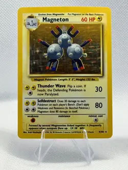 Magneton 2-Pack Pokemon TCG Unlimited Holo Rare Card #9 #11 Base Fossil Set - Image 5