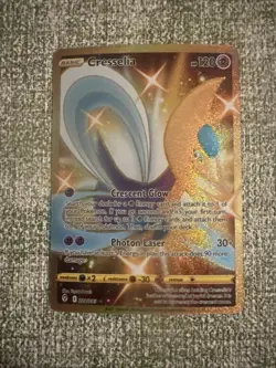 Cresselia 228/203 Gold Secret Rare Evolving Skies Pokemon Card NM SWSH07 - Image 1