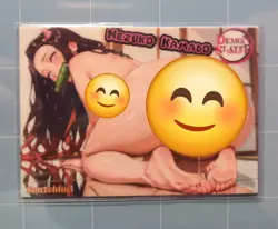 Nezuko Kamado Demon Slayer Custom Glow In The Dark Waifu Card feet Fan Art 3 - Image 1