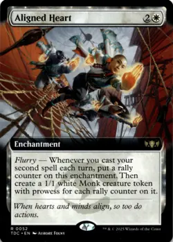 MTG Aligned Heart (Extended Art) Normal NM Commander: Tarkir: Dragonstorm Magic - Image 1