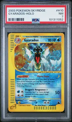 2003 POKEMON SKYRIDGE #H10 GYARADOS-HOLO PSA 7 - Image 1