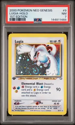 2000 POKEMON NEO GENESIS 1ST EDITION #9 LUGIA-HOLO PSA 7 - Image 1