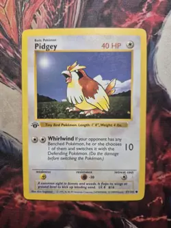 Pidgey - 57/102 - Pokemon Base Set - 1st Edition WOTC - Shadowless - MP - Image 1