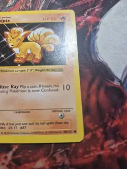 Pokemon TCG Vulpix 1st Edition Shadowless Base Set 68/102 MP/HP - Image 2