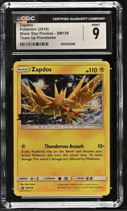 Zapdos Pokemon (2019) Black Star Promos SM159 Team Up Prerelease MINT CONDITION - Image 1