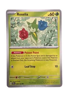New: 2024 Pokemon TCG Roselia 008 Sv05: Temporal Forces Regular Common - Image 1