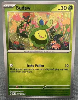 Budew PokeBall Reverse Holo 004/131 Pokemon Prismatic Evolutions NM - Image 1