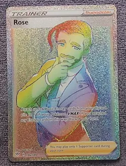 Rose 196/189 RAINBOW RARE Pokemon TCG Darkness Ablaze NM - Image 1