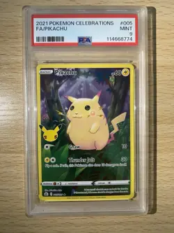 2021 POKEMON CELEBRATIONS #005 FULL ART/PIKACHU PSA 9 - Image 1