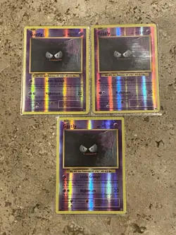 2016 Pokemon TCG Gastly Evolutions 47/108 Reverse Holo Common X3 PWE - Image 1