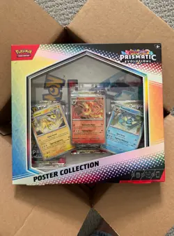 Pokemon Prismatic Evolutions Poster Collection Box (3 Booster Packs) Sealed/New - Image 1
