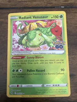 Radiant Venusaur 004/078 Pokemon GO Holo - Image 1