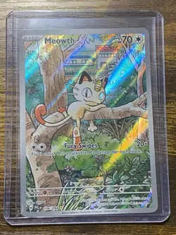 Meowth 106/094 Full Art Phantasmal Flames Pokemon Mega Evolutions TCG MINT - Image 1