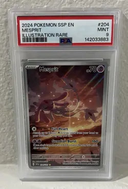 Pokemon Surging Sparks Mesprit 204/191 Illustration Rare PSA 9 MINT - Image 4