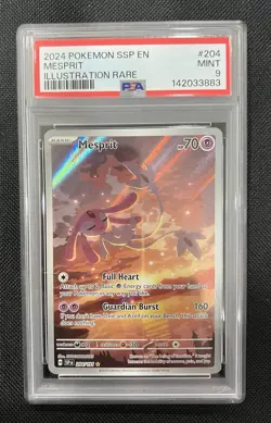 Pokemon Surging Sparks Mesprit 204/191 Illustration Rare PSA 9 MINT - Image 5