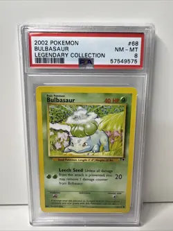 Bulbasaur PSA 8 Pokemon Legendary Collection 2002 #68 - Image 1