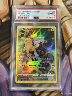 Pokemon Pikachu TG05/TG30 Lost Origin Trainer Gallery Full Art Holo - PSA 10 🔥 - Image 1
