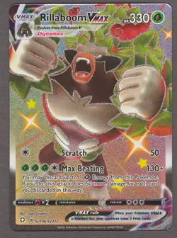 Rillaboom VMAX SV106/SV122 Shining Fates Shiny Vault Full Art Holo Pokemon NM - Image 1