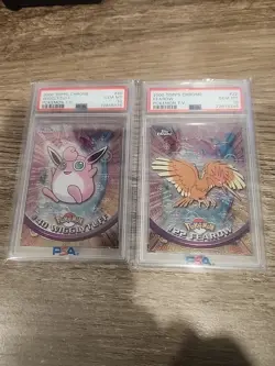 2000 Topps Chrome Pokemon Wigglytuff PSA 10 PLUS FEAROW - Image 1