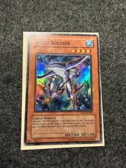 YuGiOh Abyss Soldier CMC-EN001 - Super Rare - Capsule Monster Coliseum Promo - Image 1